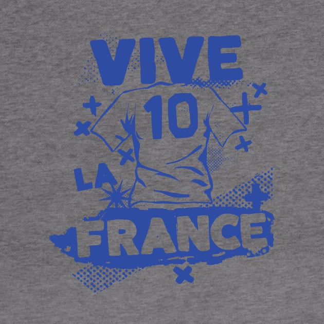 Vintage French Football // Retro Grunge France Soccer // Vive la France by SLAG_Creative